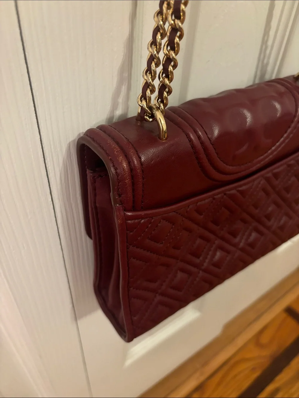 Tory Burch Burgundy Flemming Bag